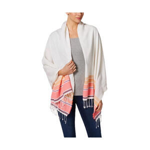 NWT Collection XIIX Coral Striped Beach Swim Pool Cover-Up Wrap Scarf OS